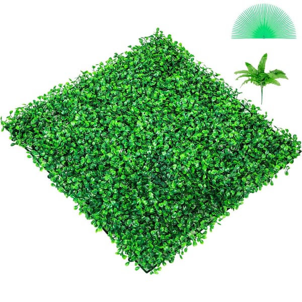 Artificial Boxwood Panel UV Resistant - 6 Pack Garden Fence 20 x 20 in. Artificial Grass Backdrop Plastic