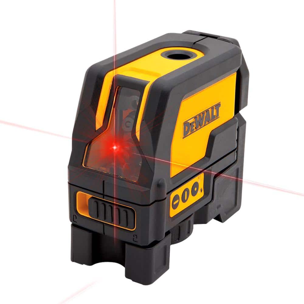 El hotel domingo interior DEWALT 165 ft. Red Self-Leveling Cross-Line and Plumb Spot Laser Level with  (3) AAA Batteries & Case DW0822 - The Home Depot