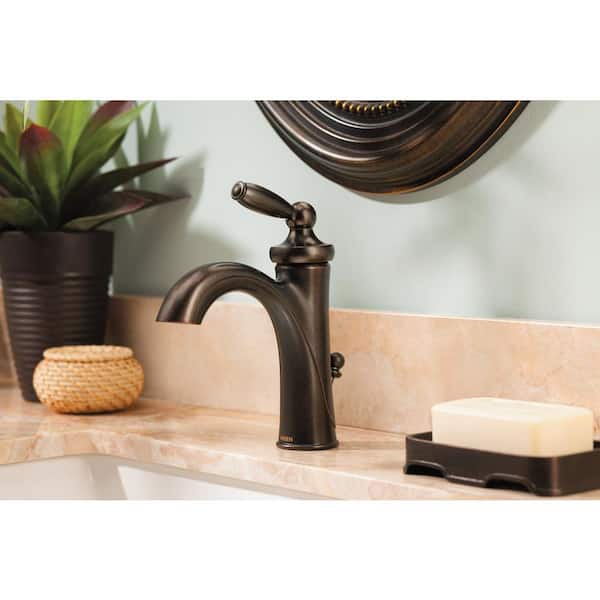 Brantford Single-Handle Single Hole High-Arc Bathroom Faucet in Oil Rubbed Bronze
