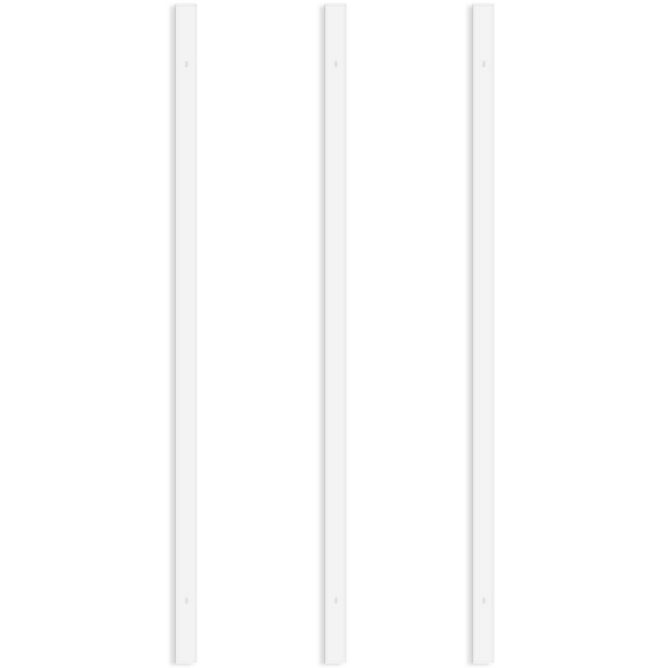 8FT H Track Lighting Rail, Single Circuit 120V H-Type Track System, Compatible with Standard H Track Heads White 3 Pack