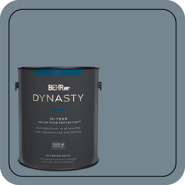 BEHR DYNASTY 1 gal. #N480-5 Adirondack Blue Satin Enamel Exterior Stain-Blocking Paint & Primer