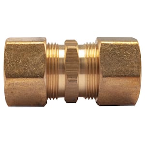 1/2 in. O.D. Brass Compression Coupling Fitting (20-Pack)
