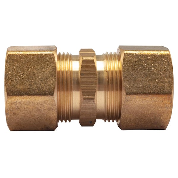LTWFITTING 3/4 in. O.D. Brass Compression Coupling Fitting (10-Pack)