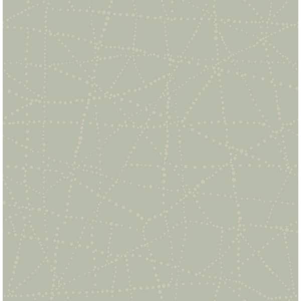 A-Street Prints Alcott Sage Green Dotted Wallpaper Sample