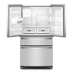 36 in. 24.5 cu. ft. Standard Depth French Door Refrigerator in Fingerprint Resistant Stainless Steel