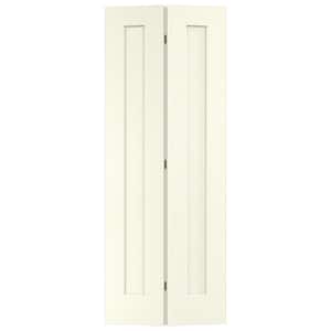 30 in. x 80 in. Madison Vanilla Painted Smooth Molded Composite Closet Bi-fold Door