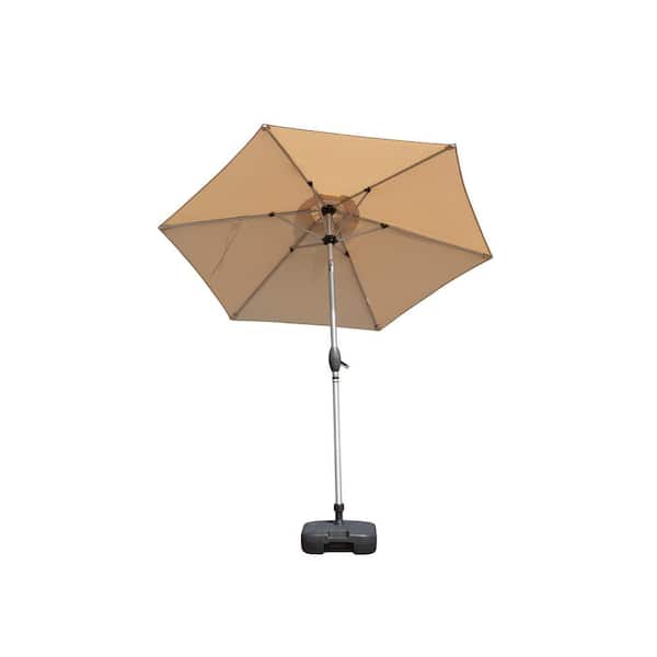 Boosicavelly 7.5 ft. Aluminum Market Patio Umbrella in Beige with Vent