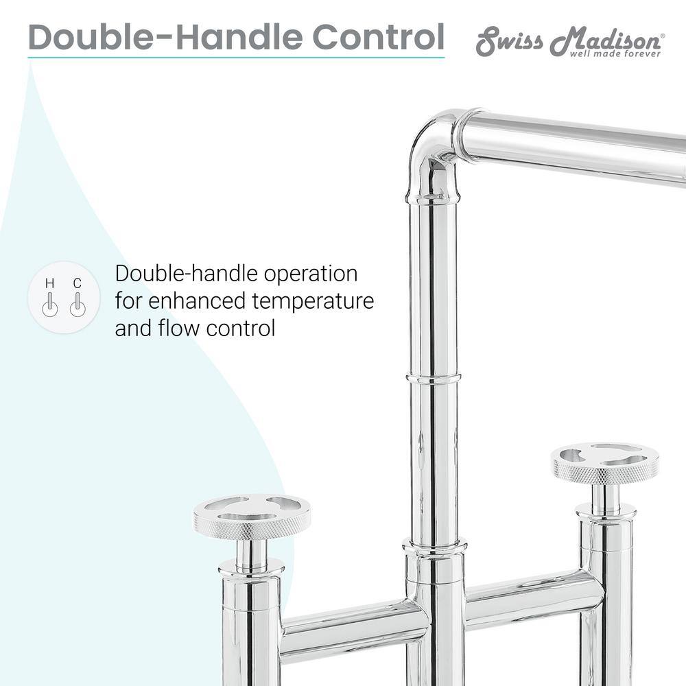 Avallon Pro Chrome Widespread Kitchen Faucet with Side Sprayer