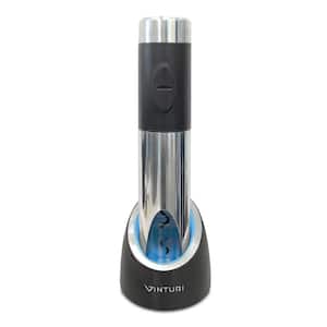 3 Piece Stainless Steel Electric Rechargeable Wine Opener with Foil Cutter, V9046