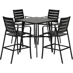 Cortino 5-Piece Aluminum Counter-Height Commercial Grade Outdoor Dining Set