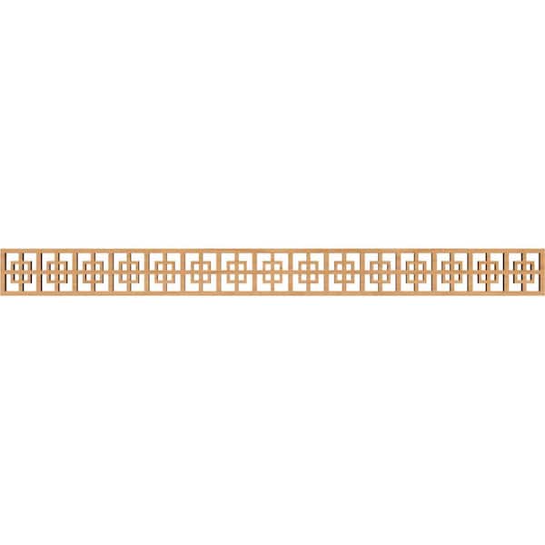 Ekena Millwork Cambridge Fretwork 0.375 in. D x 46.375 in. W x 4 in. L Maple Wood Panel Moulding