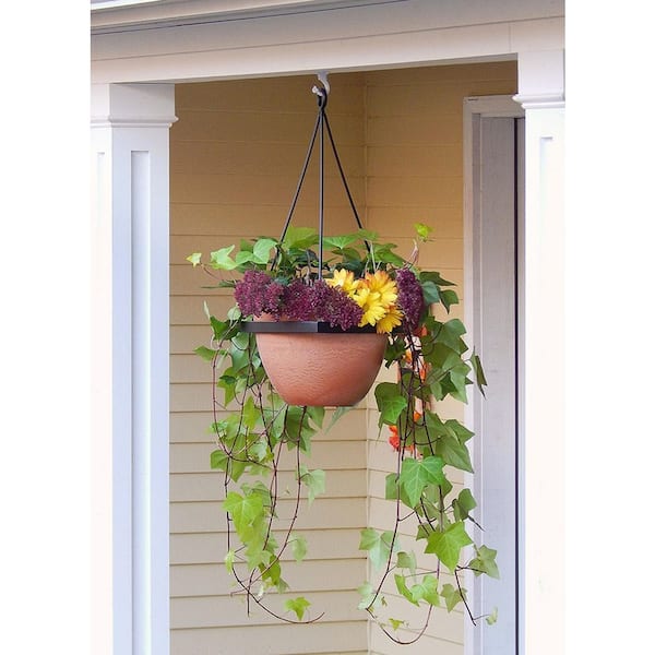 indoor outdoor plant stand Hangapot Space Saving 5' Plant Stand on Wheels - Handcrafted Douglas Fir/  16 Clay Pot Hangers