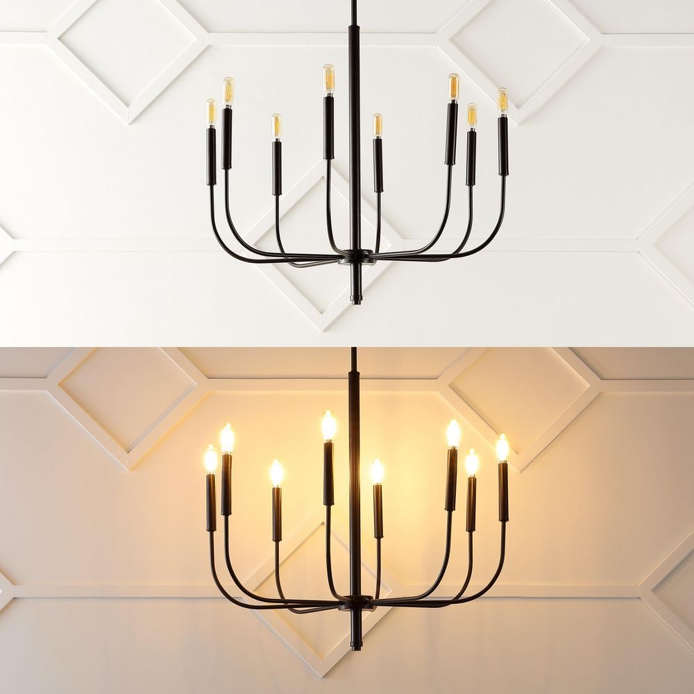 Amoros 27.25" Oil Rubbed Bronze LED Chandelier with Adjustable Height
