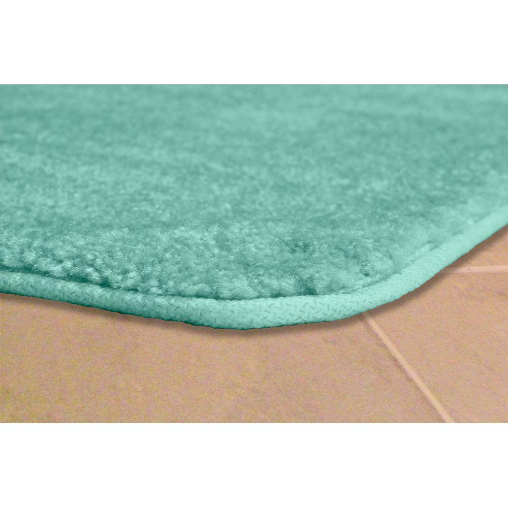 Sea Foam Nylon Traditional Washable 2-Piece Bath Rug Set