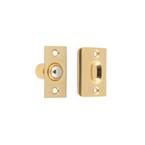 Solid Brass Wide Roller Ball Catch in Polished Brass No Lacquer