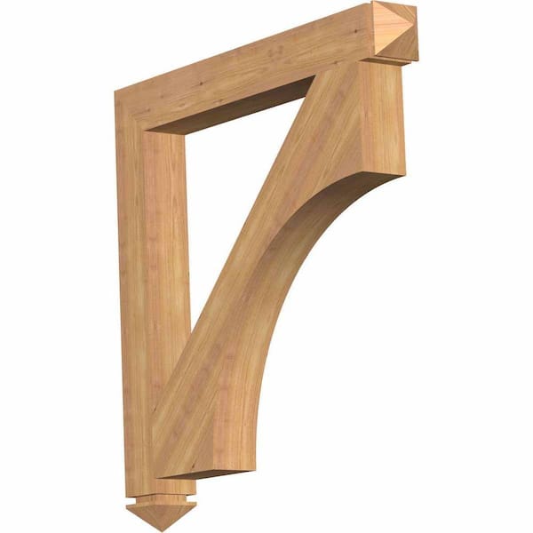 Ekena Millwork 3.5 in. x 32 in. x 32 in. Western Red Cedar Westlake Arts and Crafts Smooth Bracket