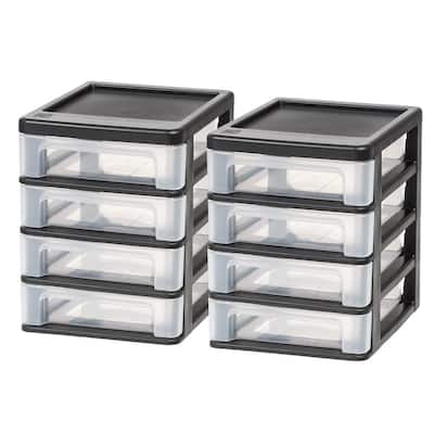 IRIS 18 Gal. WeatherPro Clear Plastic Storage Box with Blue Lid (3-Pack)  500142 - The Home Depot