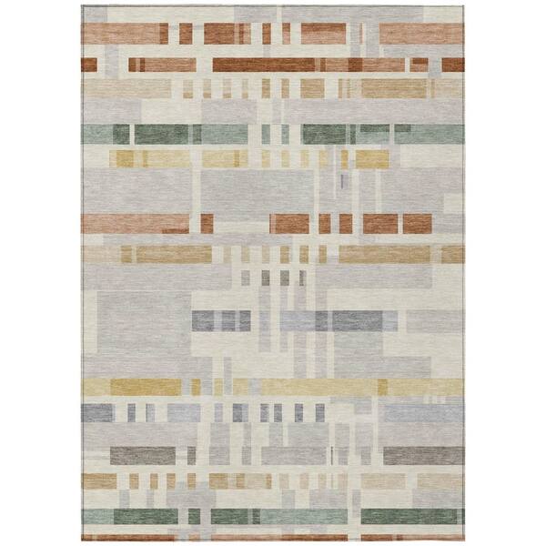 Chantille Machine Washable Indoor/Outdoor Abstract ACN3051 Cream 10 ft. x 14 ft. Area Rug