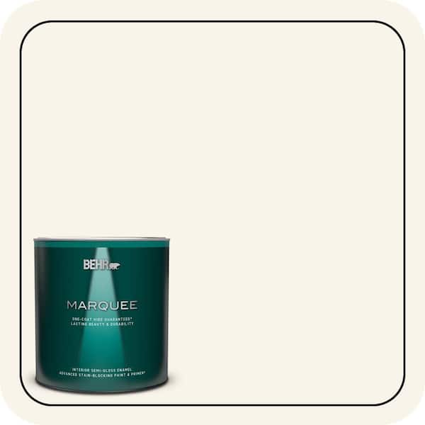 BEHR MARQUEE 1 qt. Designer Collection #DC-005 Natural White Semi-Gloss Enamel Interior Paint & Primer