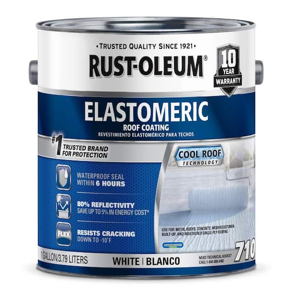 Rust-Oleum 1 Gal. 10-Year Elastomeric Reflective Roof Coating (2-Pack)