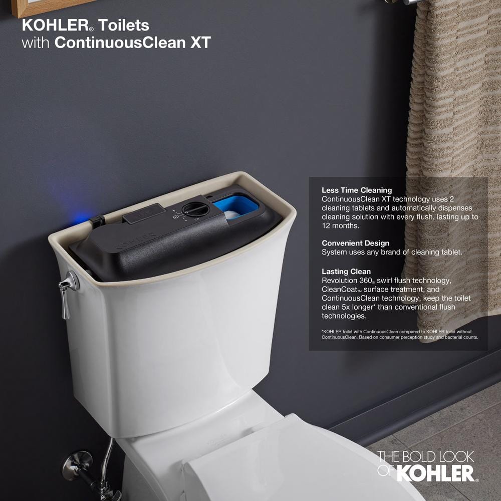 White Round Two-Piece High Efficiency Toilet