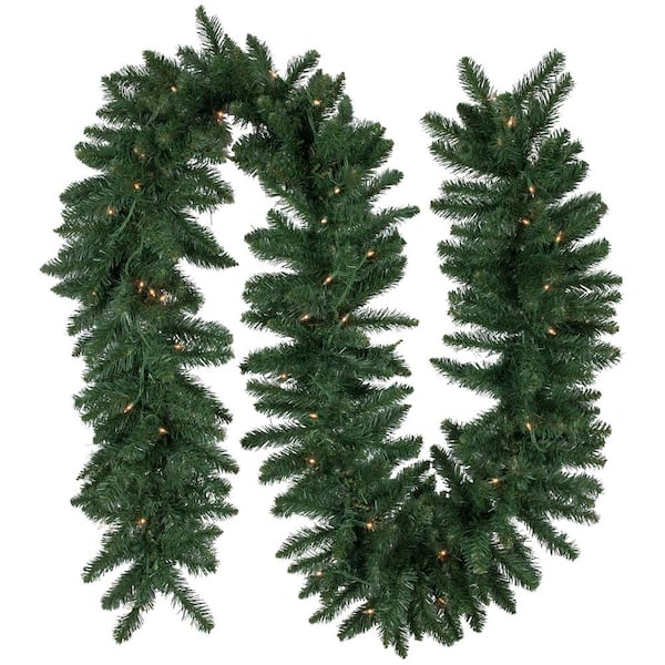 Northlight 108 in. Pre-Lit Buffalo Fir Artificial Christmas Garland with Clear Lights