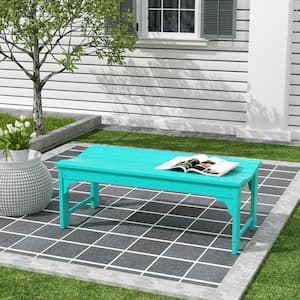 Parkside Turquoise Outdoor All-Weather Backless Bench