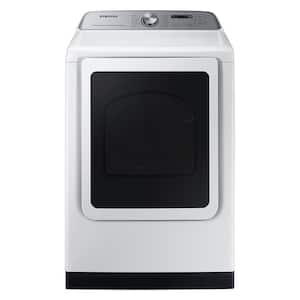 7.4 cu. ft. Smart Bented Electric Dryer with Pet Care Dry and Steam Sanitize+ in White