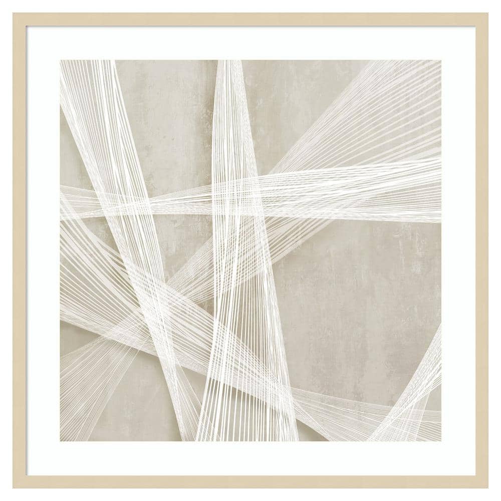Loomed Symmetry II 33" Svelte Natural Framed Abstract Print