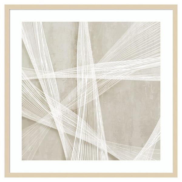 Amanti Art Loomed Symmetry II by Jacob q 33 in. W x 33 in. H. Wood Framed Wall Art Print Framed in Brown