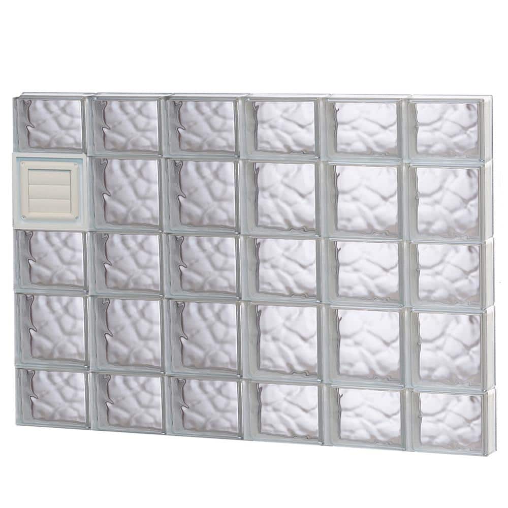 46.5 in. x 32.75 in. x 3.125 in. Frameless Wave Pattern Glass Block Window with Dryer Vent price history on PriceWatchPro