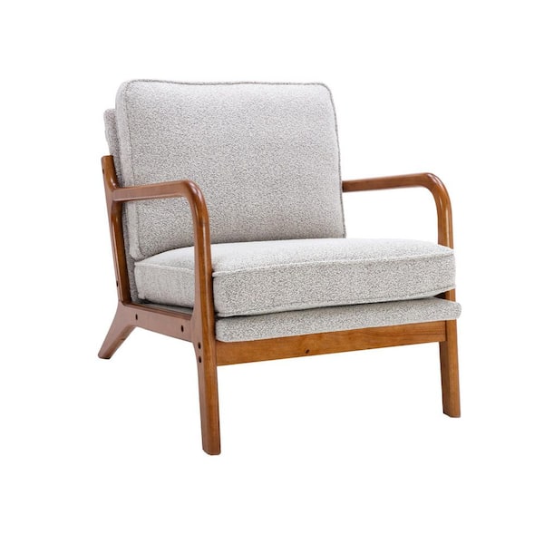 Donason 26 in. Gray Polyester Arm Chair
