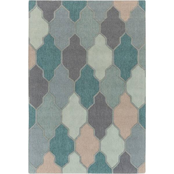 Livabliss Pollack Morgan Teal 9 ft. x 13 ft. Indoor Area Rug
