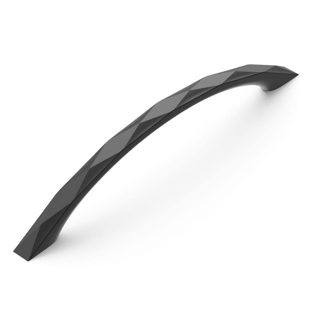 Matte Black Geometric Modern Cabinet Pulls with Mounting Hardware