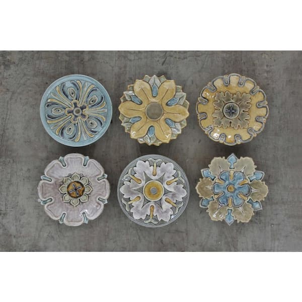 Storied Home Unique Decorative Wall Plates (Set of 6)
