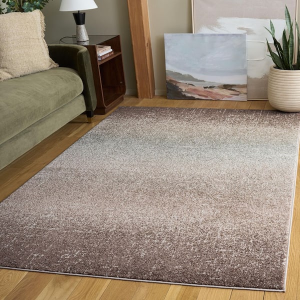 Madison 4 ft. x 6 ft. Light Brown Ombre Area Rug