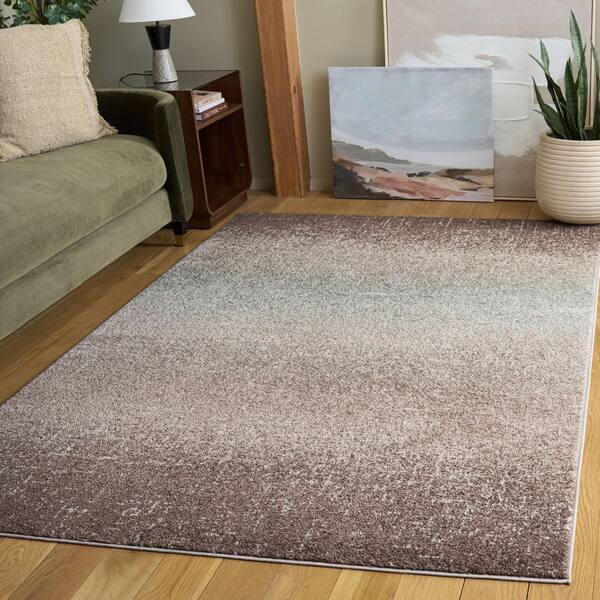 Madison 7 ft. x 9 ft. Light Brown Ombre Area Rug