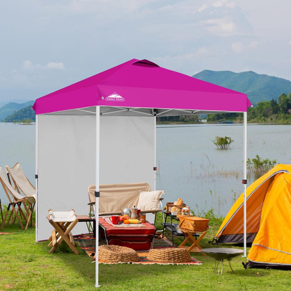 EAGLE PEAK 6.6 ft. x 6.6 ft. Outdoor Portable Pop Up Canopy Tent ...