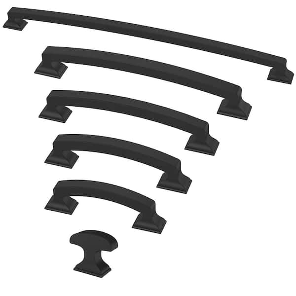 Liberty - Classic Edge 3-3/4 in. (96 mm) Classic Matte Black Cabinet Drawer Pull