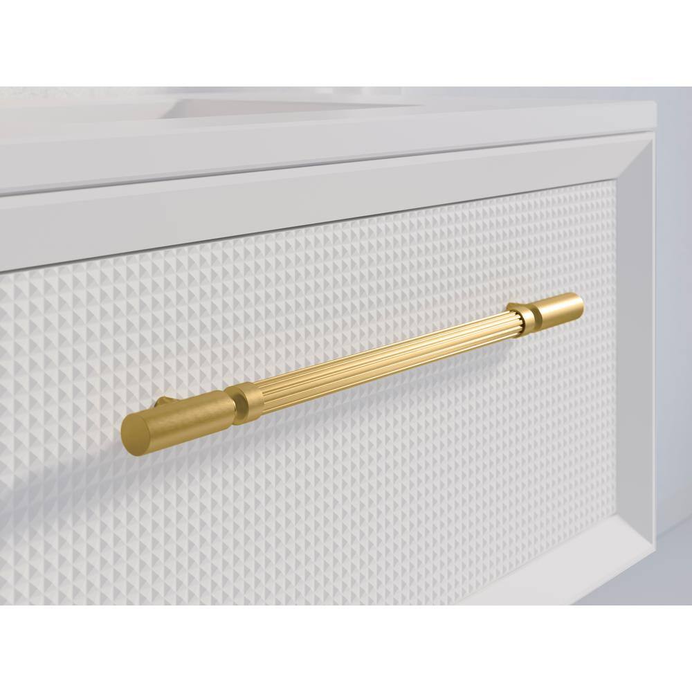 Enivo 37" White Solid Wood Floating Bathroom Vanity