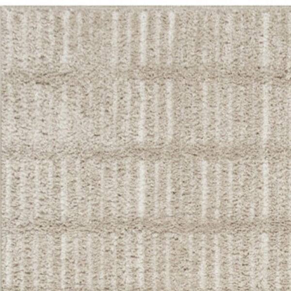 2 ft. x 10 ft. Ivory Geometric Washable Area Rug