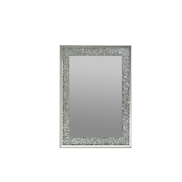 Unbranded Silver 24 in. W x 32 in. Modern Rectangular Wall Mirror for Home, Living Room, Bedroom, Entryway