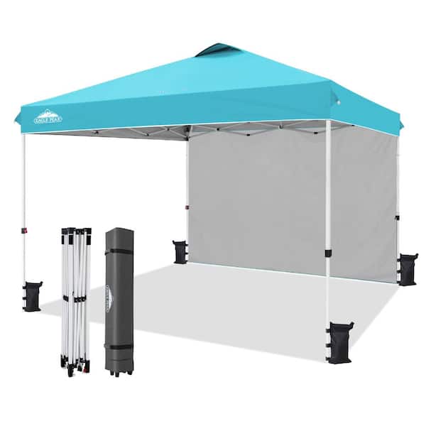 12 ft. x 12 ft. Commercial Pop Up Canopy Tent with 1 Sidewall and 4-Sand Bags