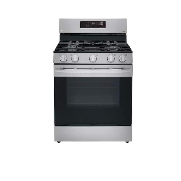 5.8 cu. ft. Smart Wi-Fi Enabled Fan Convection Gas Single Oven Range with AirFry and EasyClean in Stainless Steel