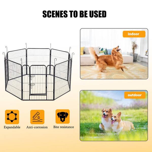 P Siavonce Pet Playpen, Pet Dog Fence Playground, Camping, 32