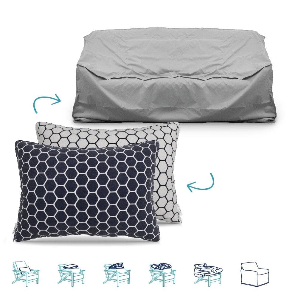 Pillow-To-Cover 16 in. x 24 in. Meridian Twilight Pillow Sofa Cover