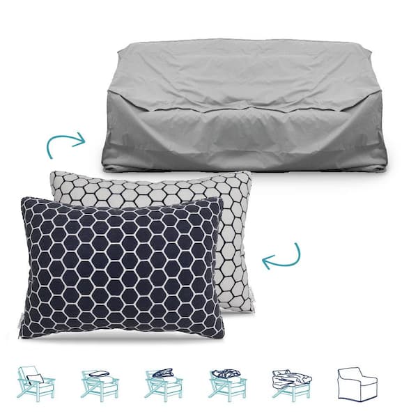 Unbranded Pillow-To-Cover 16 in. x 24 in. Meridian Twilight Pillow Sofa Cover