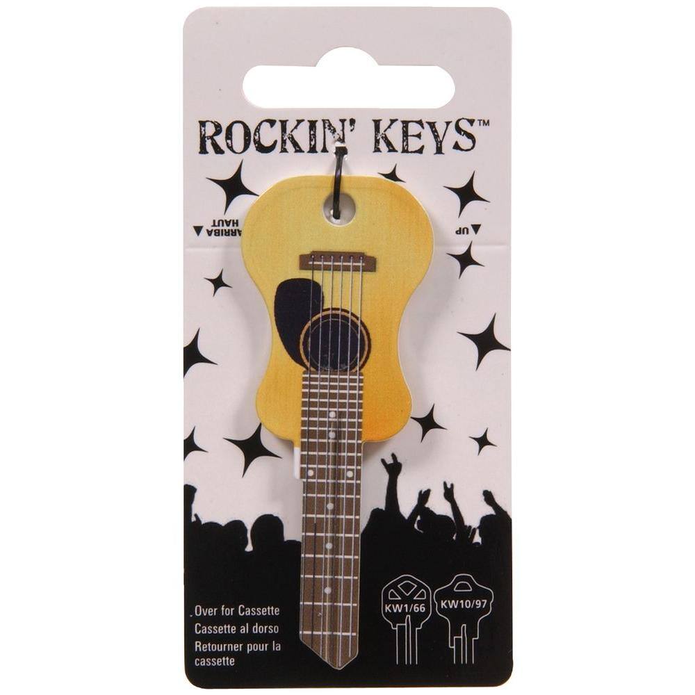 Pink Musical Collectable EXP Guitar Shaped Key Blank Rockin  Keys 