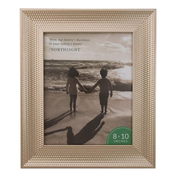 Northlight 13.25 in. Metallic Silver 8 in. x 10 in. Honeycomb Inspired Photo Picture Frame