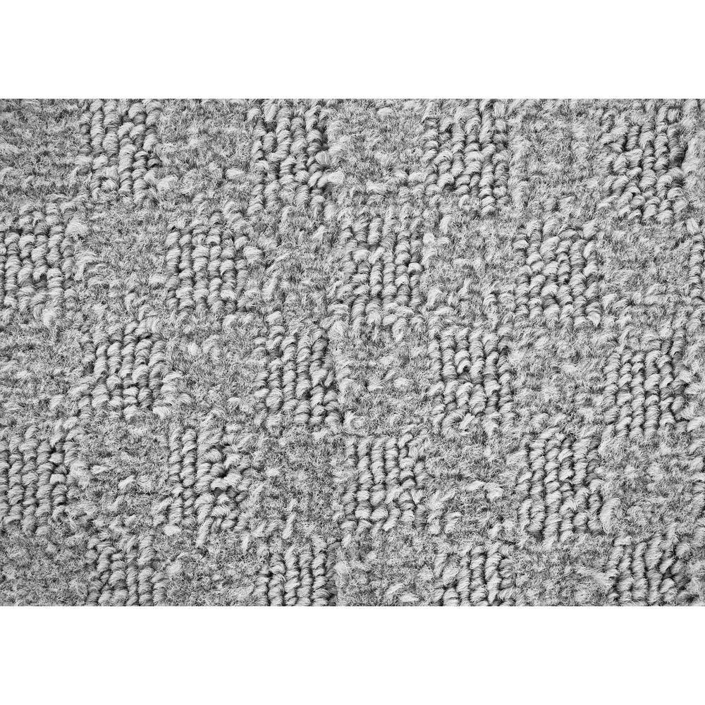Silver Tufted Synthetic Medallion Area Rug, 6' x 9'